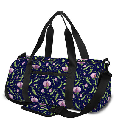 Sweet Pea Floral Pattern Print Gym Bag