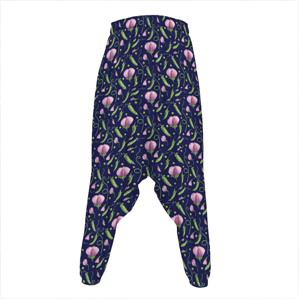 Sweet Pea Floral Pattern Print Hammer Pants