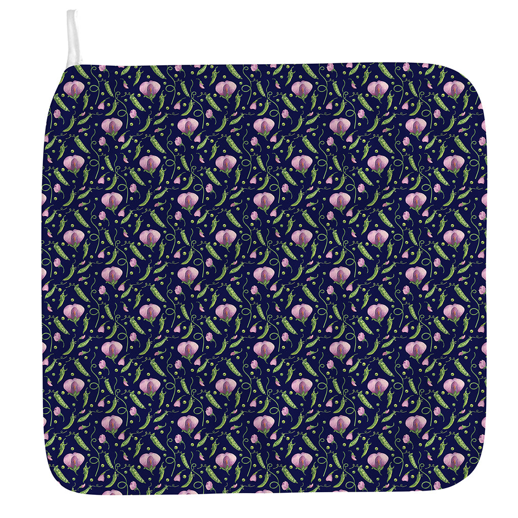 Sweet Pea Floral Pattern Print Hand Towel
