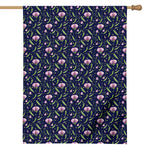 Sweet Pea Floral Pattern Print House Flag