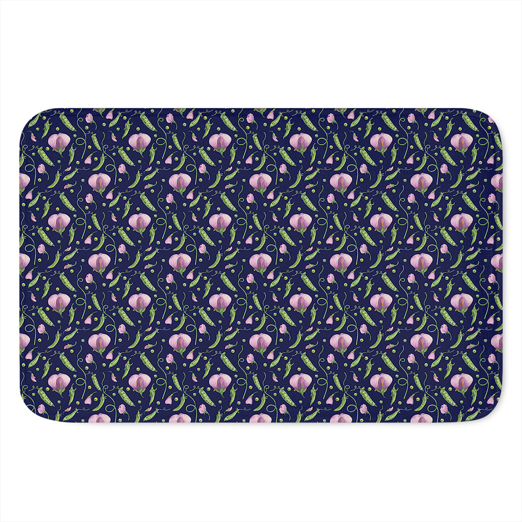 Sweet Pea Floral Pattern Print Indoor Door Mat