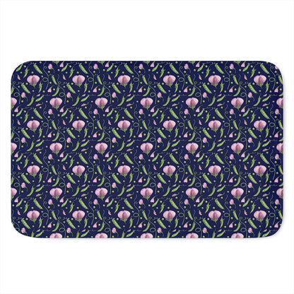 Sweet Pea Floral Pattern Print Indoor Door Mat