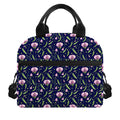 Sweet Pea Floral Pattern Print Insulated Lunch Bag