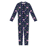 Sweet Pea Floral Pattern Print Jumpsuit