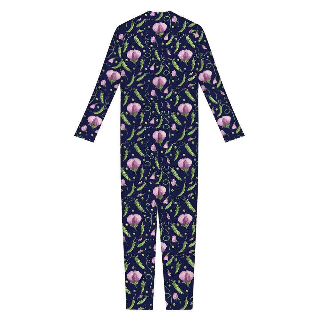 Sweet Pea Floral Pattern Print Jumpsuit