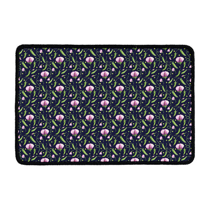 Sweet Pea Floral Pattern Print Kitchen Mat