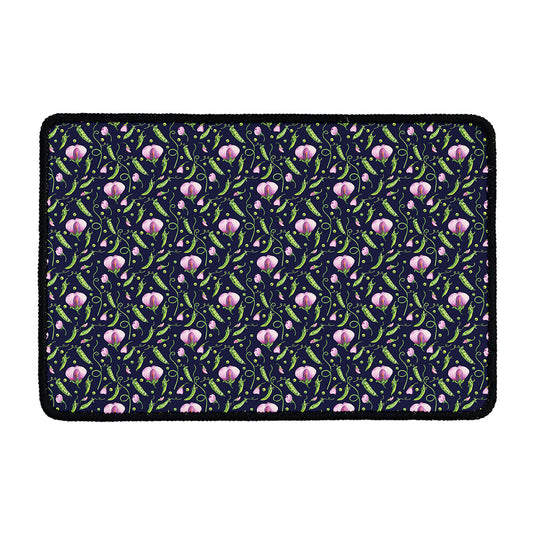 Sweet Pea Floral Pattern Print Kitchen Mat