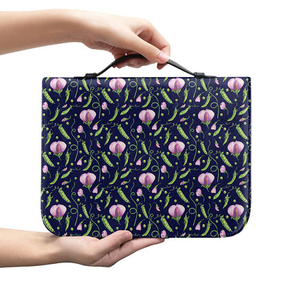 Sweet Pea Floral Pattern Print Leather Bible Cover