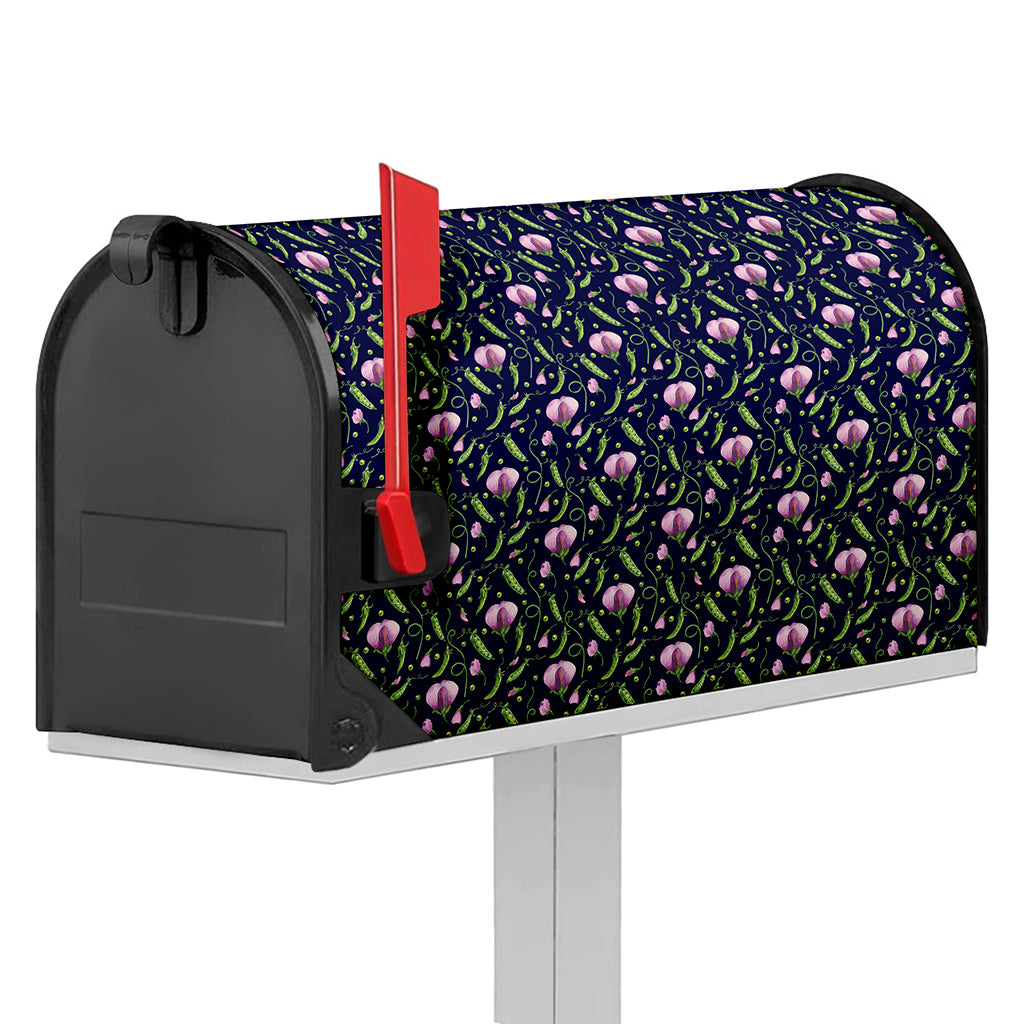 Sweet Pea Floral Pattern Print Mailbox Cover