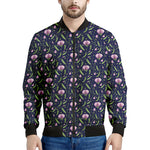 Sweet Pea Floral Pattern Print Men's Bomber Jacket