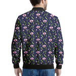 Sweet Pea Floral Pattern Print Men's Bomber Jacket