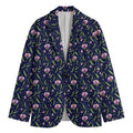 Sweet Pea Floral Pattern Print Men's Cotton Blazer
