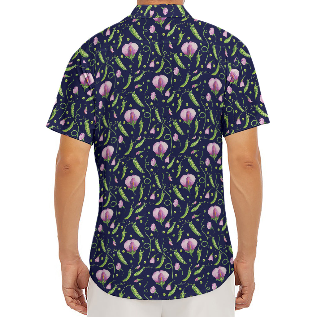 Sweet Pea Floral Pattern Print Men's Deep V-Neck Shirt