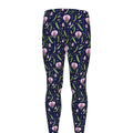 Sweet Pea Floral Pattern Print Men's Leggings