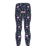 Sweet Pea Floral Pattern Print Men's leggings