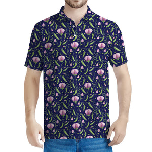 Sweet Pea Floral Pattern Print Men's Polo Shirt