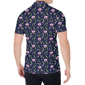 Sweet Pea Floral Pattern Print Men's Shirt