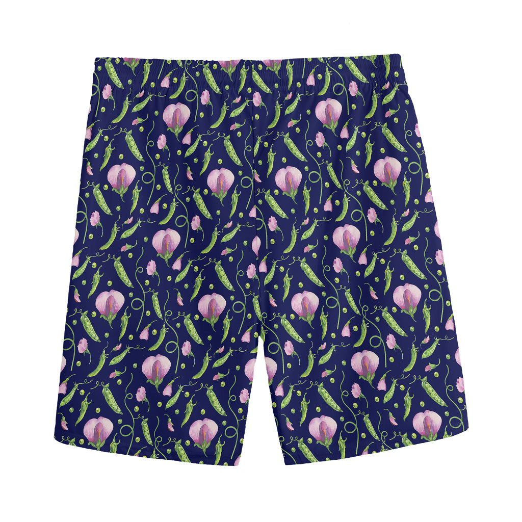 Sweet Pea Floral Pattern Print Men's Sports Shorts