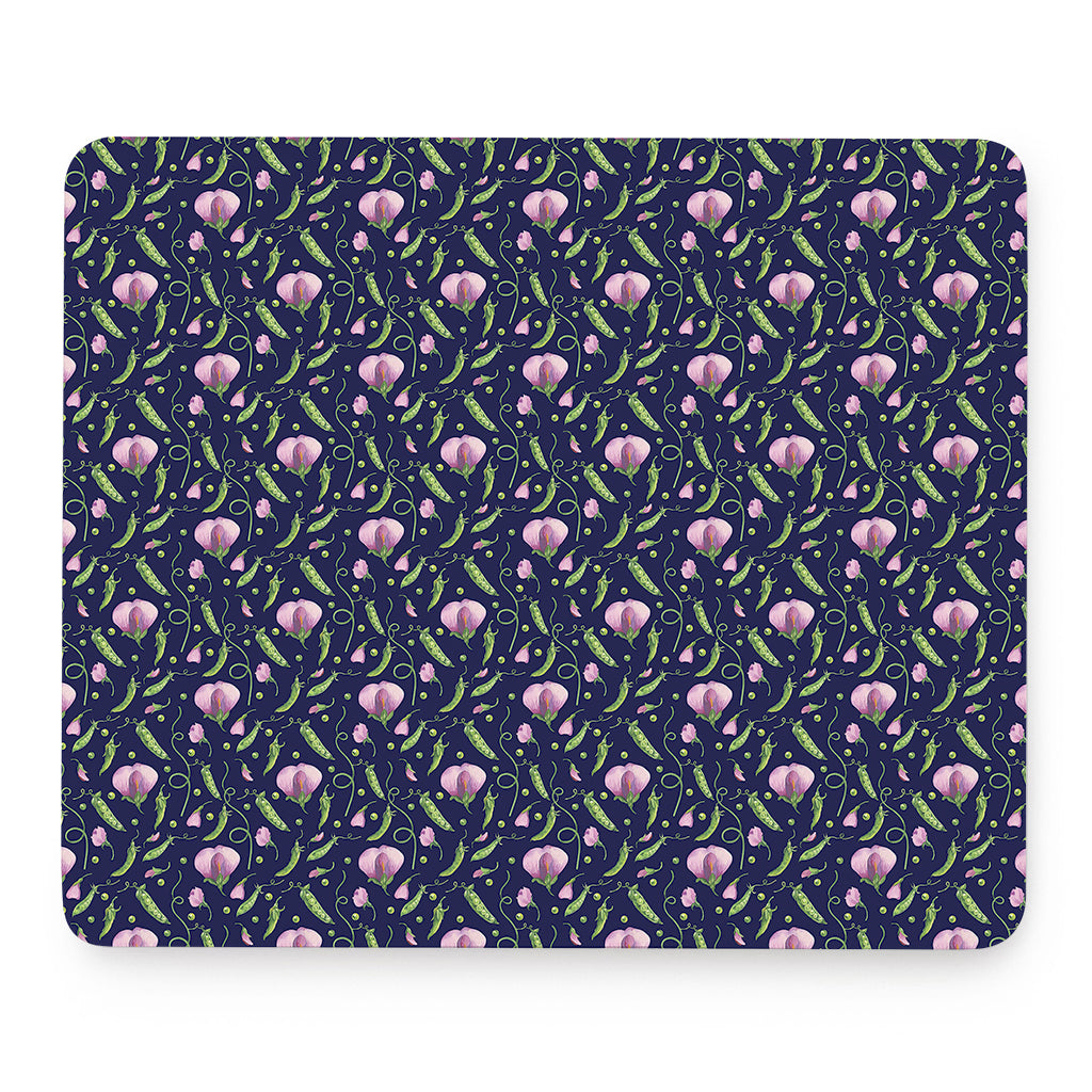 Sweet Pea Floral Pattern Print Mouse Pad