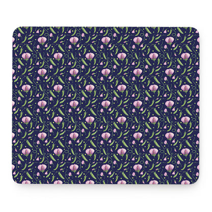 Sweet Pea Floral Pattern Print Mouse Pad