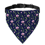 Sweet Pea Floral Pattern Print Over The Collar Dog Bandana