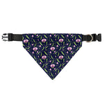Sweet Pea Floral Pattern Print Over The Collar Dog Bandana