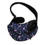 Sweet Pea Floral Pattern Print Pet Sling Carrier