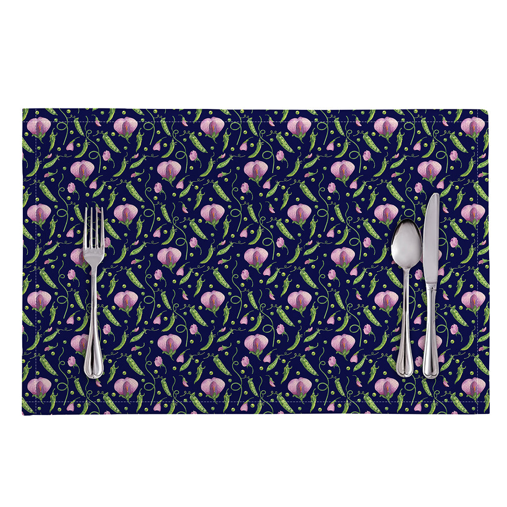 Sweet Pea Floral Pattern Print Placemat