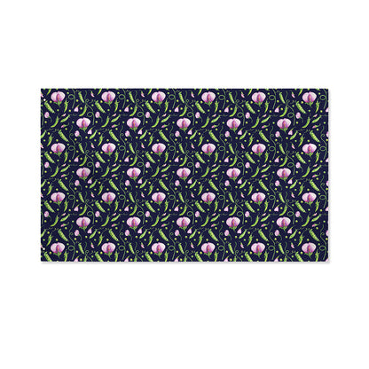 Sweet Pea Floral Pattern Print Polyester Flag