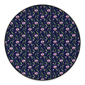 Sweet Pea Floral Pattern Print Round Floor Mat