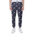 Sweet Pea Floral Pattern Print Joggers