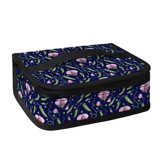 Sweet Pea Floral Pattern Print Small Lunch Bag