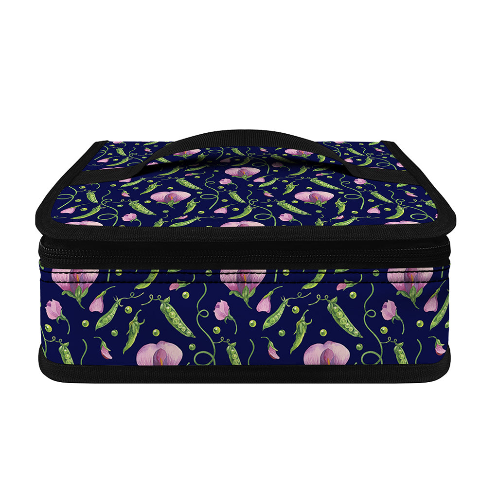 Sweet Pea Floral Pattern Print Small Lunch Bag