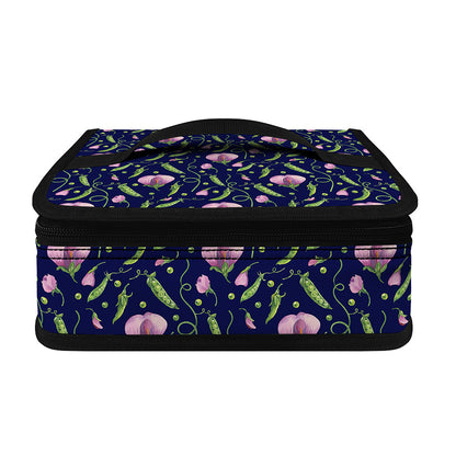 Sweet Pea Floral Pattern Print Small Lunch Bag