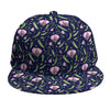 Sweet Pea Floral Pattern Print Snapback Cap