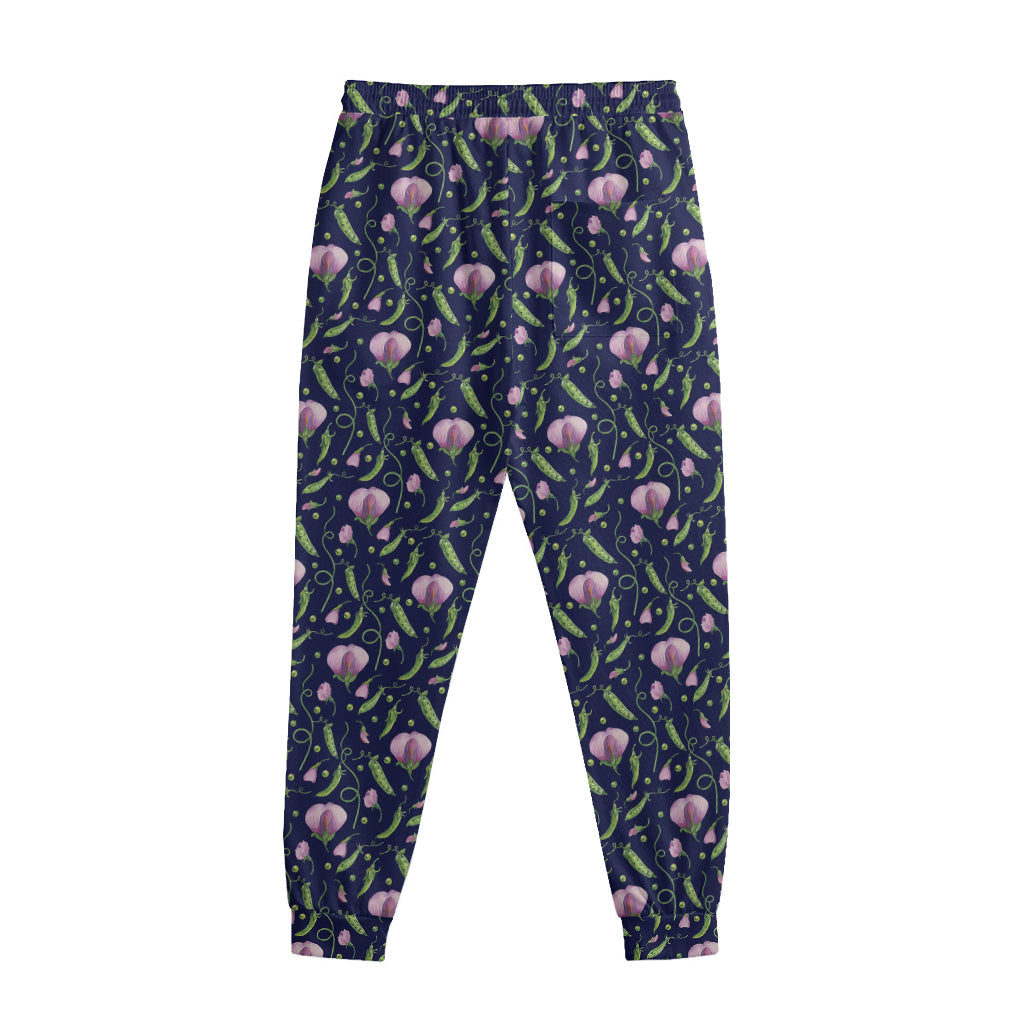 Sweet Pea Floral Pattern Print Sweatpants