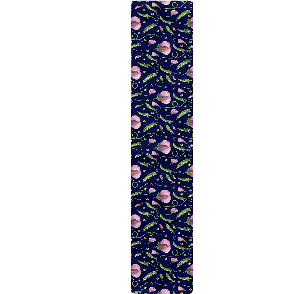 Sweet Pea Floral Pattern Print Table Runner