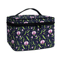 Sweet Pea Floral Pattern Print Travel Makeup Bag