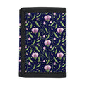 Sweet Pea Floral Pattern Print Trifold Wallet
