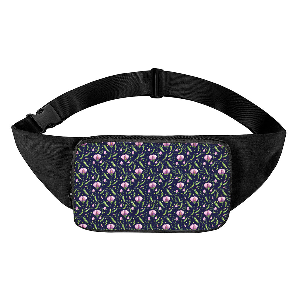 Sweet Pea Floral Pattern Print Waist Bag