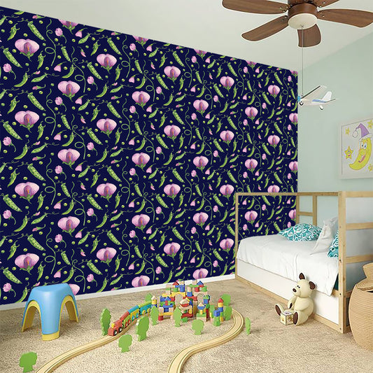 Sweet Pea Floral Pattern Print Wall Sticker