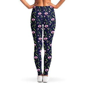 Sweet Pea Floral Pattern Print Women's Leggings