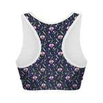 Sweet Pea Floral Pattern Print Women's Sports Bra