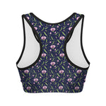 Sweet Pea Floral Pattern Print Women's Sports Bra