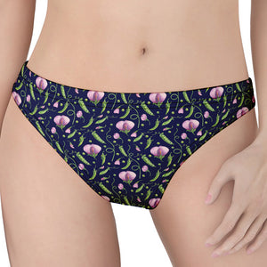 Sweet Pea Floral Pattern Print Women's Thong