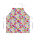 Sweet Pea Flower Pattern Print Adjustable Apron