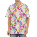 Sweet Pea Flower Pattern Print Aloha Shirt