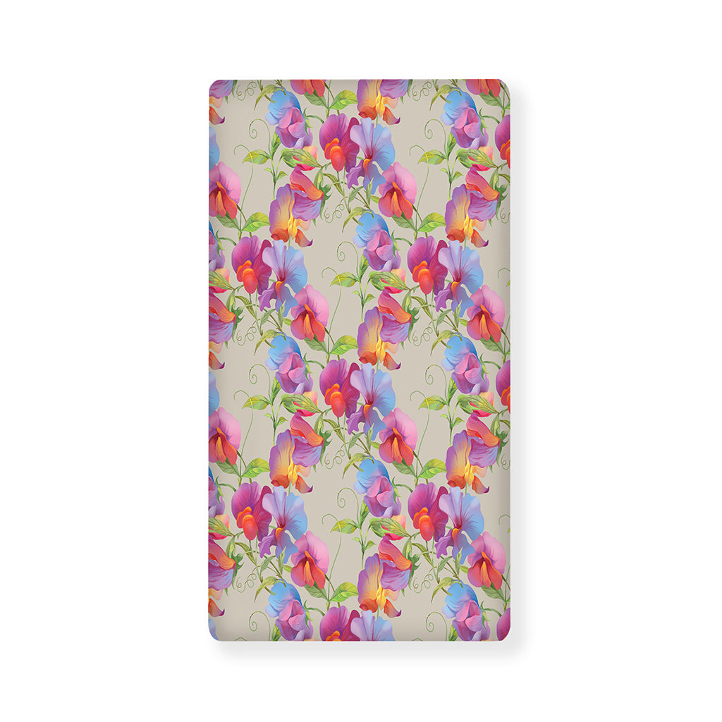 Sweet Pea Flower Pattern Print Baby Crib Sheet