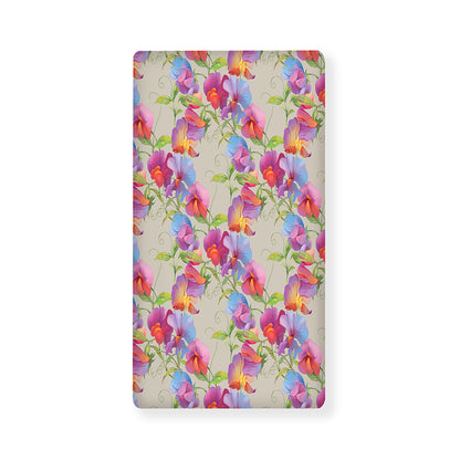Sweet Pea Flower Pattern Print Baby Crib Sheet