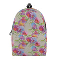 Sweet Pea Flower Pattern Print School Backpack